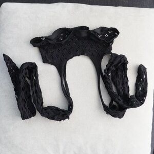 Elegant Black Lace Accessory. Fishnet . Pantyhose.